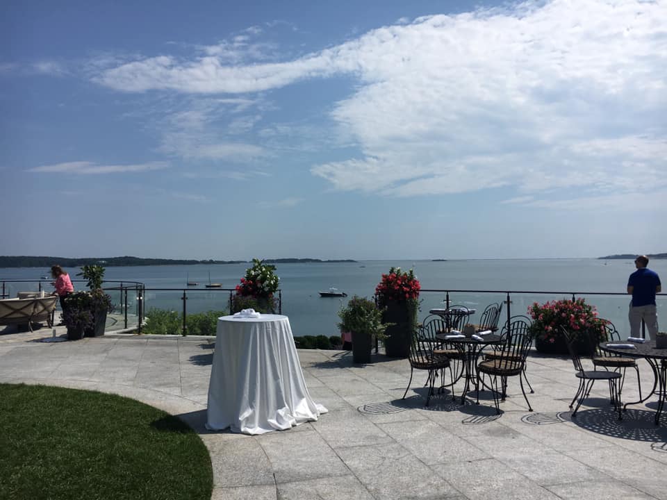 Picture of the patio of the Wequasset Resort where the 2019 One Cape Summit was held.